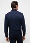 Eterna Cover Shirt Uni Color Cotton Half-Ply Twill Navy