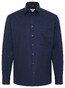 Eterna Cover Shirt Uni Color Cotton Half-Ply Twill Navy