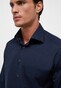 Eterna Cover Shirt Uni Color Cotton Half-Ply Twill Overhemd Navy