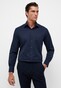 Eterna Cover Shirt Uni Color Cotton Half-Ply Twill Overhemd Navy