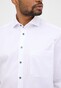 Eterna Cover Shirt Uni Cotton Twill Non-Iron Shark Collar Overhemd Wit