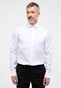 Eterna Cover Shirt Wing Collar Non-Iron Half-Ply Cotton Twill Overhemd Wit