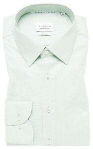 Eterna Dobby Dynamic Cotton Natural Stretch Effect Overhemd Pistache