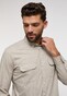 Eterna Even Mini Button-Down Easy-Iron Flannel Shirt Light Grey