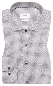 Eterna Fancy Abstract Pattern Cotton Non-Iron Twill Shirt Graphite
