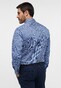 Eterna Fantasy Pattern Twill Cotton Non-Iron Shirt Blue