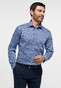 Eterna Fantasy Pattern Twill Cotton Non-Iron Shirt Blue