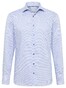 Eterna Fine Abstract Pattern Cotton Non-Iron Twill Shirt Light Blue