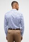 Eterna Fine Abstract Pattern Cotton Non-Iron Twill Shirt Light Blue