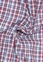 Eterna Fine Check Cotton Non-Iron Button-Down Overhemd Rood-Blauw