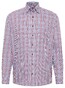 Eterna Fine Check Cotton Non-Iron Button-Down Overhemd Rood-Blauw