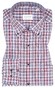 Eterna Fine Check Cotton Non-Iron Button-Down Overhemd Rood-Blauw