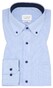 Eterna Fine Check Pattern Poplin Cotton Non-Iron Overhemd Licht Blauw