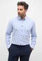 Eterna Fine Check Pattern Poplin Cotton Non-Iron Shirt Light Blue