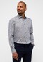 Eterna Fine Fantasy Pattern Cotton Twill Non-Iron Shirt Grey