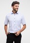 Eterna Fine Pattern Short Sleeve Cotton Non-Iron Overhemd Licht Blauw