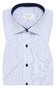 Eterna Fine Pattern Short Sleeve Cotton Non-Iron Overhemd Licht Blauw