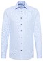 Eterna Fine Pattern Structure Twill Classic Kent Overhemd Licht Blauw