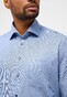 Eterna Fine Pattern Structure Twill Classic Kent Shirt Blue