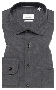 Eterna Fine Texture Non-Iron Cotton Classic Kent Shirt Graphite Grey