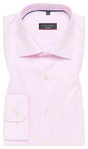 Eterna Modern Fine Structure Cotton Non-Iron Twill Shirt Rosa