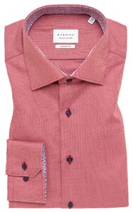 Eterna Modern Fine Texture Non-Iron Cotton Classic Kent Overhemd Rood