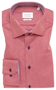 Eterna Modern Fine Texture Non-Iron Cotton Classic Kent Shirt Red