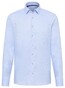 Eterna Natté Texture Cotton Non-Iron Basic Kent Overhemd Licht Blauw