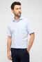 Eterna Original Poplin Short Sleeve Non-Iron Classic Kent Overhemd Licht Blauw