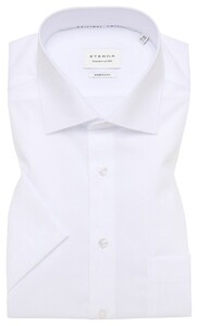 Eterna Original Poplin Short Sleeve Non-Iron Classic Kent Shirt White