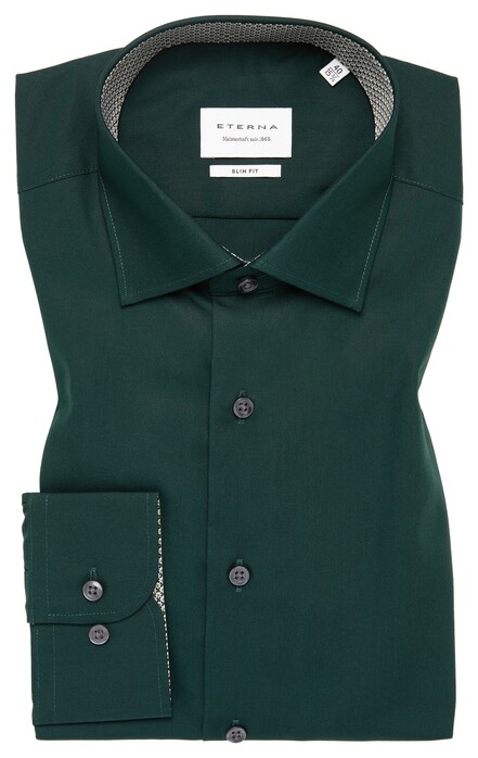 Eterna Original Shirt Cotton Poplin Non-Iron Classic Kent Jade