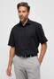 Eterna Original Shirt Lightweight Cotton Poplin Non-Iron Short Sleeve Black