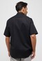 Eterna Original Shirt Lightweight Cotton Poplin Non-Iron Short Sleeve Black