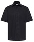 Eterna Original Shirt Lightweight Cotton Poplin Non-Iron Short Sleeve Black