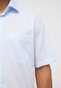 Eterna Original Shirt Lightweight Cotton Poplin Non-Iron Short Sleeve Light Blue