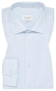 Eterna Original Shirt Lightweight Poplin Cotton Non-Iron Light Blue