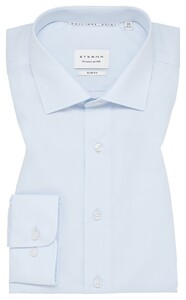 Eterna Original Shirt Lightweight Poplin Cotton Non-Iron Overhemd Licht Blauw