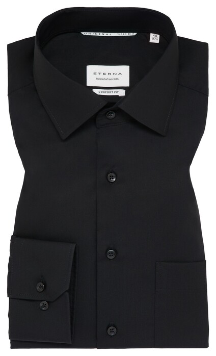 Eterna Original Shirt Lightweight Poplin Non-Iron Black