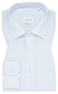 Eterna Original Shirt Lightweight Poplin Non-Iron Light Blue