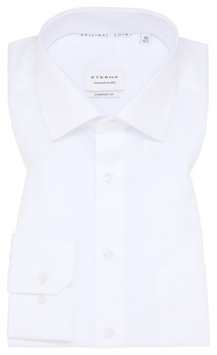 Eterna Original Shirt Lightweight Poplin Non-Iron White