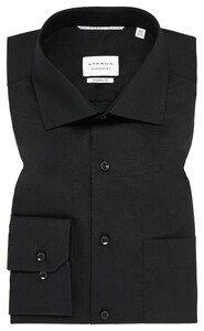 Eterna Original Shirt Plain Color Poplin Non-Iron Longer Sleeve Black