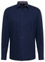 Eterna Original Shirt Poplin Cotton Non-Iron Uni Color Subtle Contrast Navy