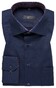 Eterna Original Shirt Poplin Cotton Non-Iron Uni Color Subtle Contrast Overhemd Navy