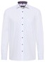 Eterna Original Shirt Poplin Cotton Non-Iron Uni Color Subtle Contrast Overhemd Wit