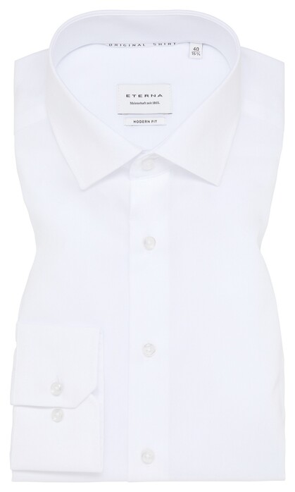 Eterna Original Shirt Poplin Non-Iron Cotton Classic Kent White