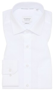 Eterna Original Shirt Poplin Plain Color Non-Iron Classic Kent White