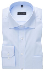 Eterna Original Shirt Poplin Uni Color Non-Iron Classic Kent Light Blue