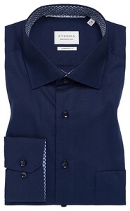 Eterna Original Shirt Uni Color Poplin Non-Iron Navy