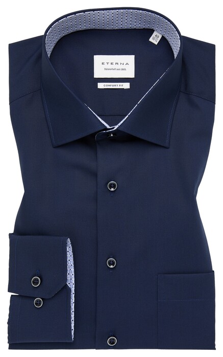 Eterna Original Shirt Uni Cotton Poplin Non-Iron Navy