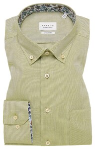 Eterna Oxford Non-Iron Cotton Modern Button-Down Overhemd Pistache